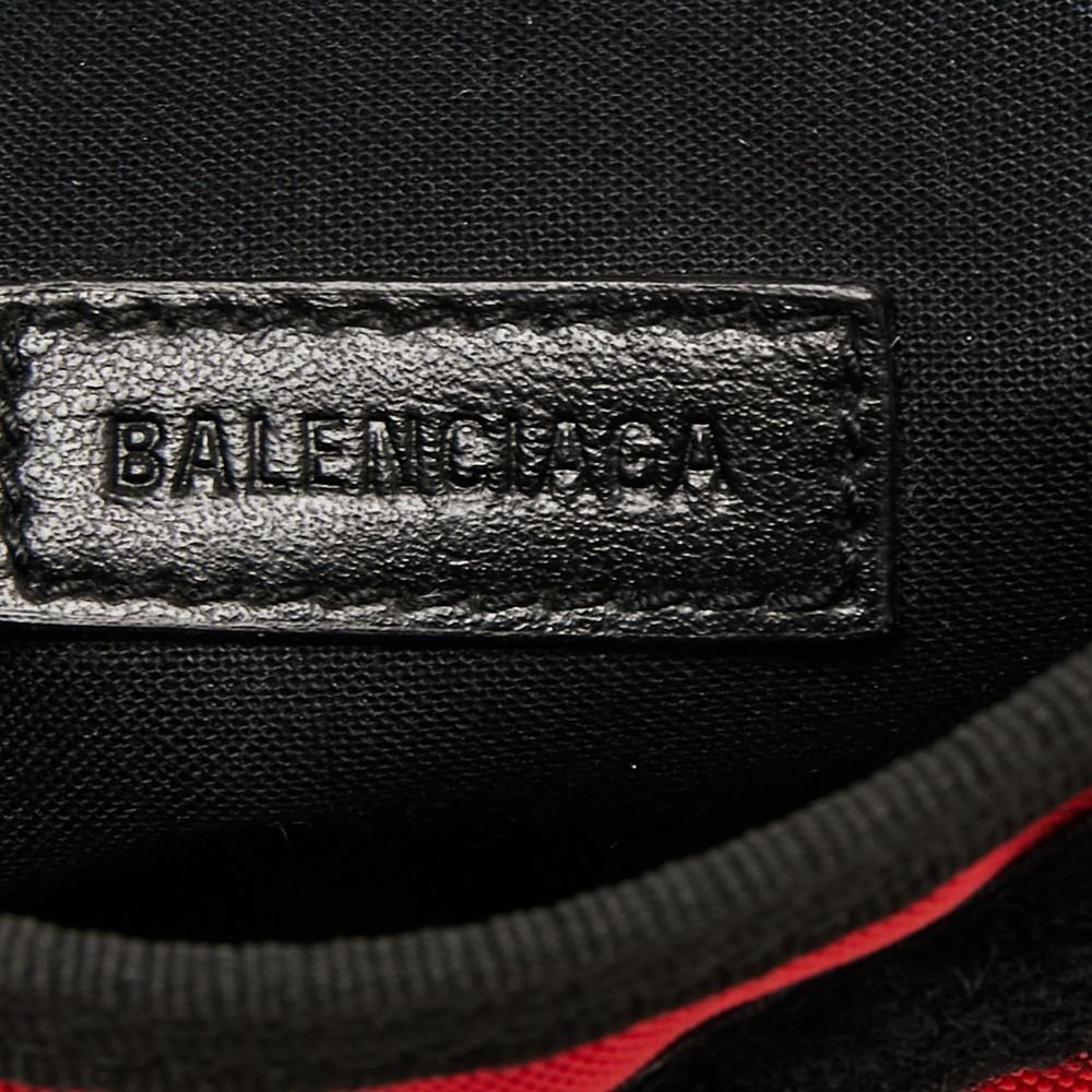BALENCIAGA Black/Red Nylon Explorer Pouch Crossbody Bag - Picture 8 of 8